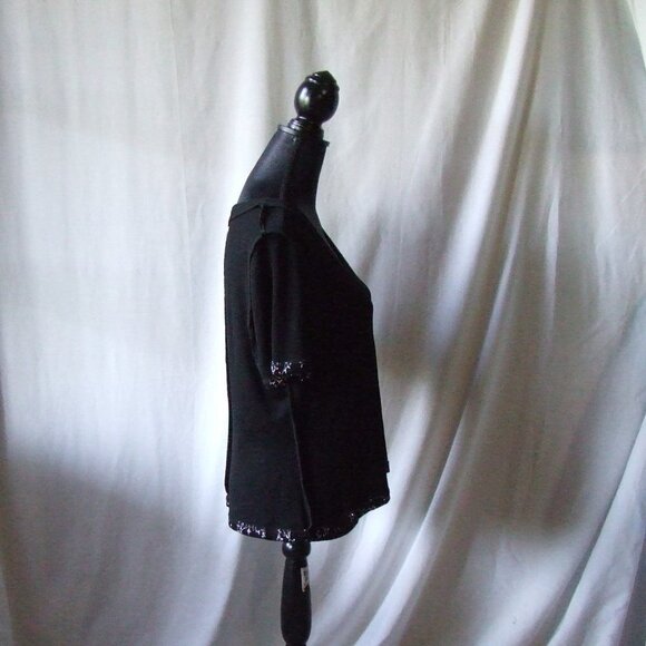 Ronnie Nicole blouse shirt top plus size silver black evening vintage whimsigoth - Picture 6 of 14